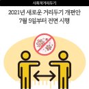 사회적 거리두기 7월 개편 안입니다. 이미지