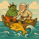 ＜A Fisherman Who Became A Yellow Corvina＞ 어부와 조기 - 윤동재 시인의 ＜조기가 된 어부 할아버지＞ 이미지