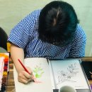 패브릭아트 수채화 이미지