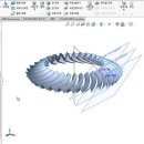 헬리컬 베벨기어 모델링과정 이미지