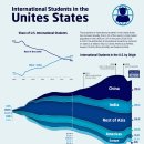 미국의 유학생들은 어디에서 오나요? 이미지