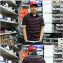 [품절]나이키 스트라이프 폴로 반팔티 검빨 NIKE STRIPED PIQUE POLO 328135 013 이미지