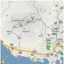 사천바다케이블카 운행 전경(대방정류장~초양~대방~각산~대방정류장 구간, 각산 산행지도, 산행코스 포함) 이미지