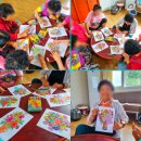 냅킨아트 독서대 만들기 | 7월 상반기 프로그램, 독서대 스텐실, 꽃다발을 든...거리각거리, 냅킨아트액자만들기, 솔방울모빌 등