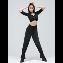 라틴핏 | 여성 라인댄스 바지 스판 루즈핏 스포츠 라틴 팬츠로 춤추는 즐거움