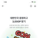 카카오페이 대한민국 응원하고 3000포인트 받기 이미지