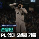 손흥민의 PL 역대 5번째 기록 이미지