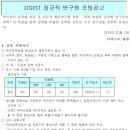 대구경북과학기술원 디지스트 채용 / 정규직 경력(연구원-여러분야) 채용공고 (~ 12/20) 이미지