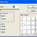 집중 효과 - [Filter - Blur - Radial Blur - Spin] 이미지