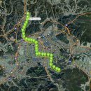 대구 수성구 대덕산-깃대봉-용지봉(m10s) + 지상철 3호선 트랙 이미지