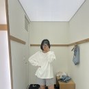 다온쇼룸 | PVCS / 소재맛집 프븏스 쇼룸 착용 후기 키치 스트라이프 셔츠, 가든 볼륨 스커트