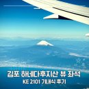 2101 | 김포 하네다 후지산 뷰 좌석 대한항공 KE2101 기내식 후기