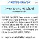 I went to a co-ed school. (나는 남녀공학을 다녔어.) 이미지