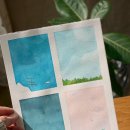 수채화 캘리그라피 이미지