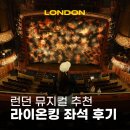 런던 뮤지컬 추천 라이온킹 예매 티켓 할인 좌석 후기