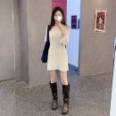 6771 | 자라원피스 끈 디테일 슬리브 니트 원피스 6771/033후기