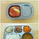 7월 19일 : 사과 / 차조밥, 안매운김칫국, 돼지고기파프리카볶음, 박나물, 깍두기 / 꿀떡또는롤빵,우유 이미지