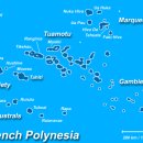 남태평양 프랑스 령 폴리네시아 지도 이미지