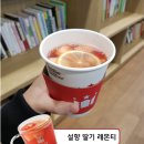 [할리스 북 카페] 공덕역 안에 이런 곳이??! 책 읽으며 딸기 음료 한 잔?
