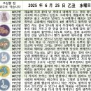 2025년 6월 25일 운세 및 세상 소식 이미지