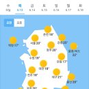 오늘의 날씨🌞☔️☃️, 2024년 6월 13일 목요일 이미지