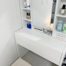 영영화장품 | [리뷰] 트루베퍼니처 화장대 내돈내산 후기 | 에세이 보니 거울 수납 화장대세트 콘센트형