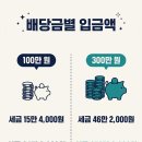 배당금 300만 원이면 세금 46만 2,000원, 입금액은 253만 8,000원 이미지