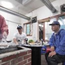 장작난로삼겹살