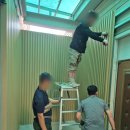 온곡중학교 | 서울 노원구 온곡중학교 루버강판 및 천장 그리드루버 격자루버 프렌치 베이지 컬러 시공