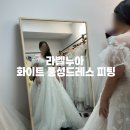 하나실크 | 라벨누아 화이트 풍성드레스 실크 레이스 피팅 후기(선택X)