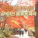 제천푸른솔산악회/ 합천 가야산국립공원 홍류동 계곡 단풍기행 계획 이미지