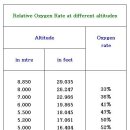 옥룡설산 고도별 산소량 이미지