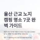 울산 근교 노지캠핑 장소 캠핑 명소 5곳