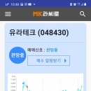 유라테크 주가!! 이미지