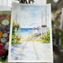 강동구 길동역 취미미술, 퇴근후미술원 여름 풍경 수채화 후기