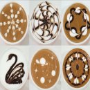 에칭(Etching, 식각蝕刻) 라떼(Latte) 아트 모음 이미지