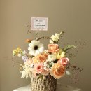 월곡전집 | S사이즈 파스텔톤 꽃바구니 수완지구로 꽃 배송 해드렸습니다
