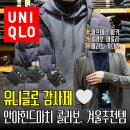 뉴진테크 | 안야힌드마치 콜라보 후기 추천템 유니클로겨울추천템...유니클로 메리노 가디건 유니클로 퍼프테크 파카