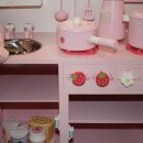 일본 엄마들의 선택 뉴 디럭스 들딸기 오븐와이어 천연목 키친세트 + 냉장고,화장대,베이커리웨건,책상의자 이미지