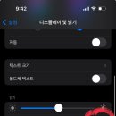 아이폰 밝기 자동으로 조절되는거 이거로 조정하는거 아니야? 이미지