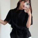 에이미그레이스 반하이넥 블라우스 아이보리 이미지