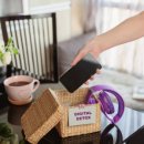 스마트폰으로 연결되는 디지털 세상 이미지