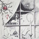 펜화 일러스트 이미지