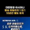 대한항공/아시아나항공 탑승 마일리지 이미지