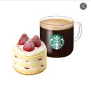 스타벅스 커피&딸기케이크 세트 이미지