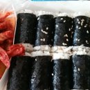 김밥에 라면 이미지