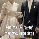 개치골 | 2부 한복드레스로 칭찬받은 케이드레스 백색지 눈꽃 대여 / 본식 후기까지