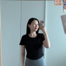 빅사이즈티 | [ 세미크롭티 ] 곰스클럽 여성 빅사이즈 크롭 티셔츠 착용후기