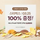 LF몰 가입하면 선착순 스타벅스 2,000명, GS상품권 3,000명 100% 증정(11/27~11/29 10시) 이미지