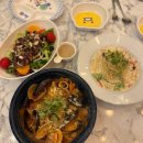 송호씨푸드 | [안산 이동 맛집] 인생파스타/ 씨푸드매콤파스타/ 베이컨크림파스타/ 스테이크샐러드/ 고르곤졸라피자
